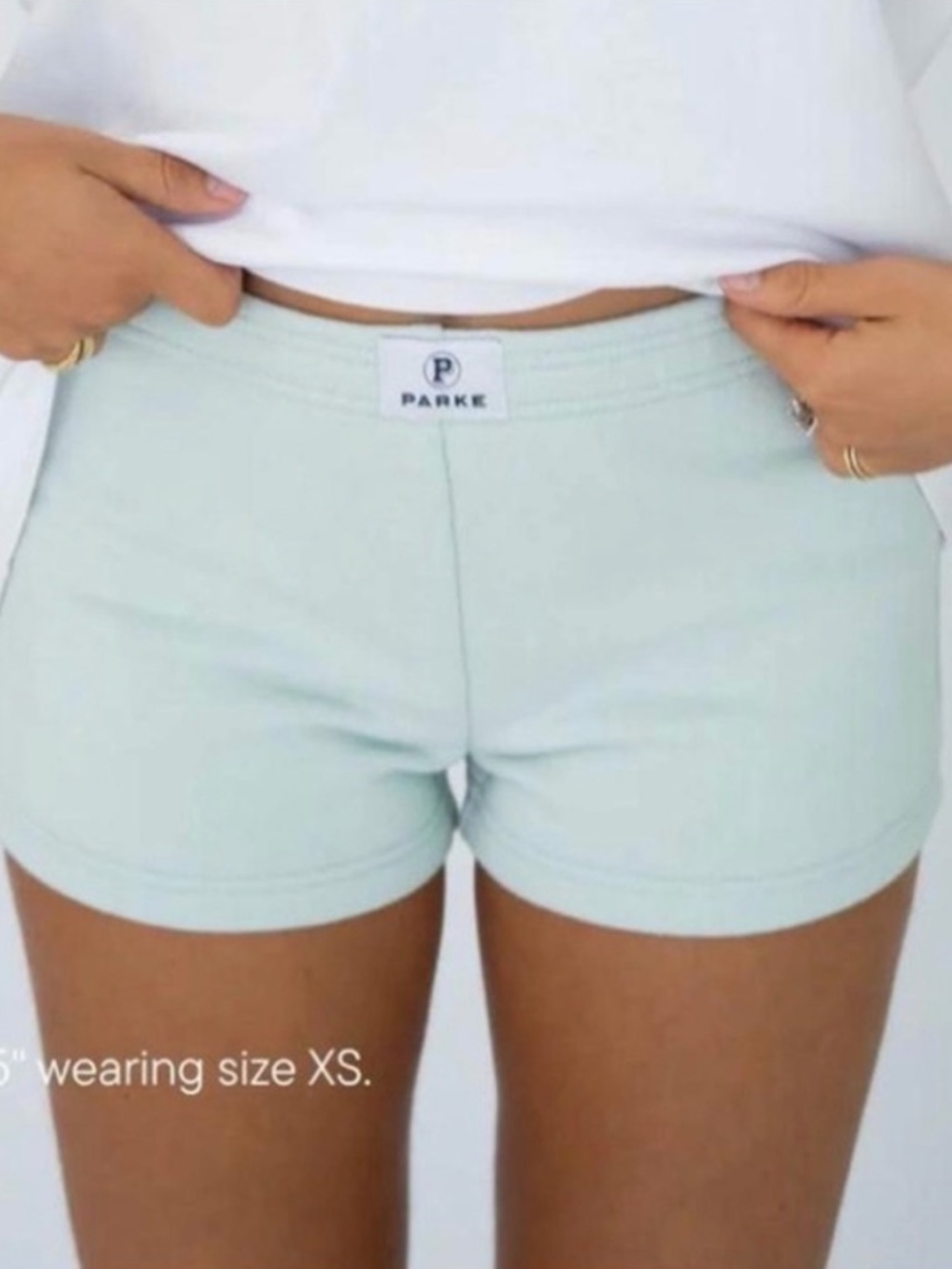 🌸PARKE HERITAGE MINI SWEAT SHORTS in SOMETHING BLUE🌸Size M! NIB!